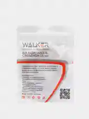 Красный аудио кабель AUX "WALKER" 3,5мм WCA - 205 в полиуретановой обмотке