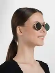 Зелёный хаки солнцезащитные очки, унисекс, шестиугольной формы