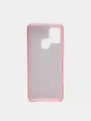 Розовый чехол силиконовый с блестками для Samsung Galaxy A21S Противоударный чехол