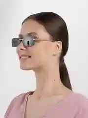 Черный солнцезащитные очки, прямоугольные, без оправы