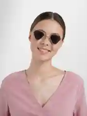 Черный женские солнцезащитные очки "Треугольники"