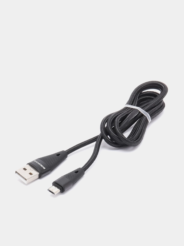 Кабель USB BOROFONE BU10 Pineapple Lightning, чёрный, 1,2 м