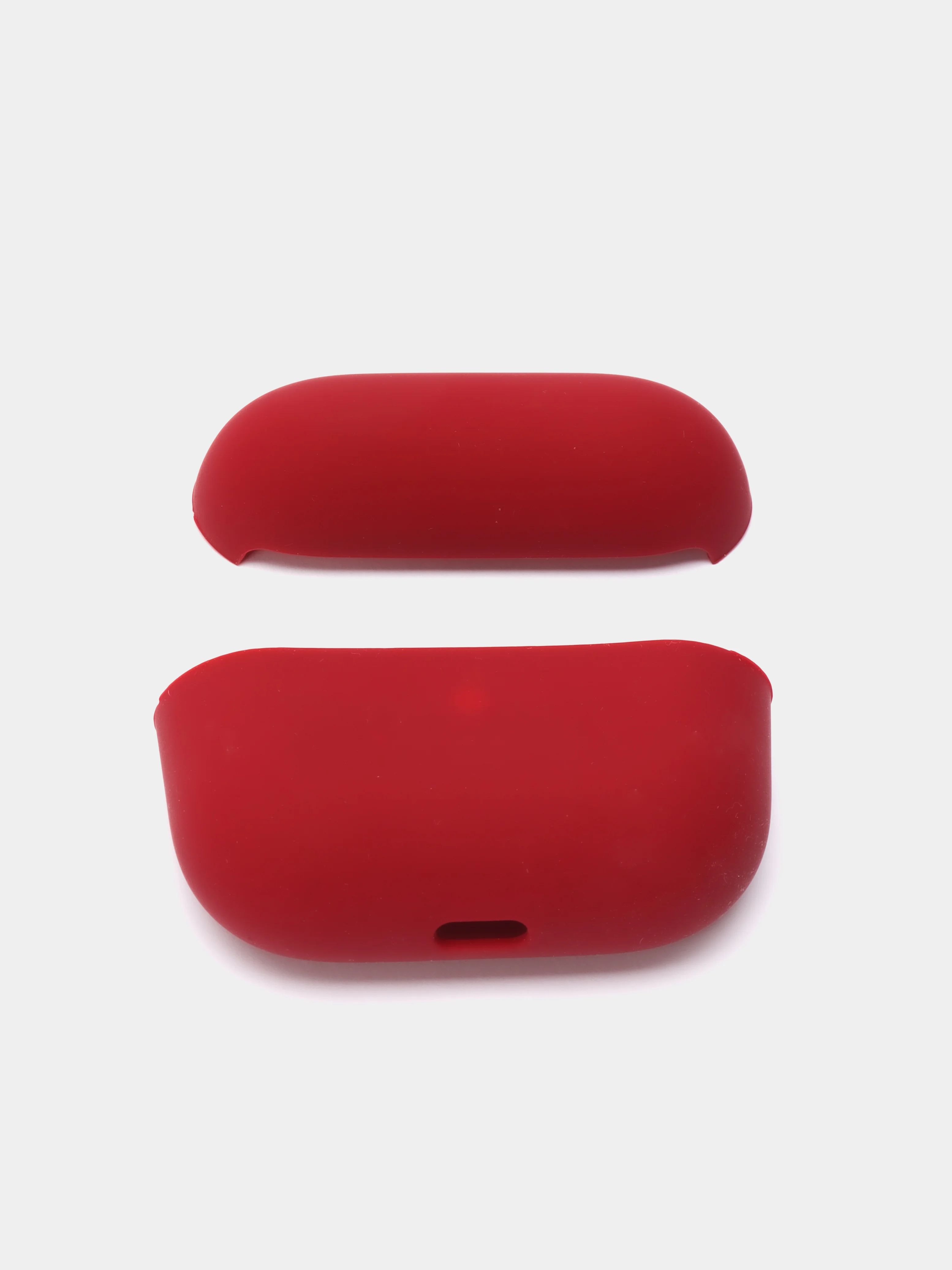 Багровый силиконовый защитный чехол для Apple Airpods Pro