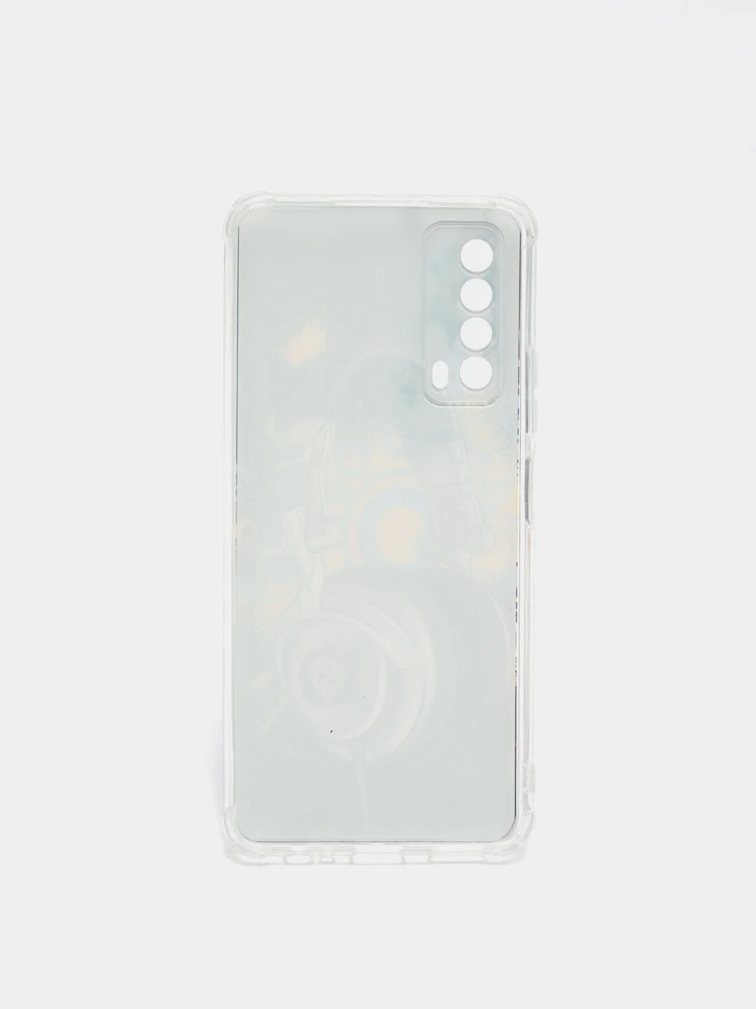 Хром чехол Huawei P Smart 2021, Хуавей П Смарт 2021 силиконовый, с рисунком