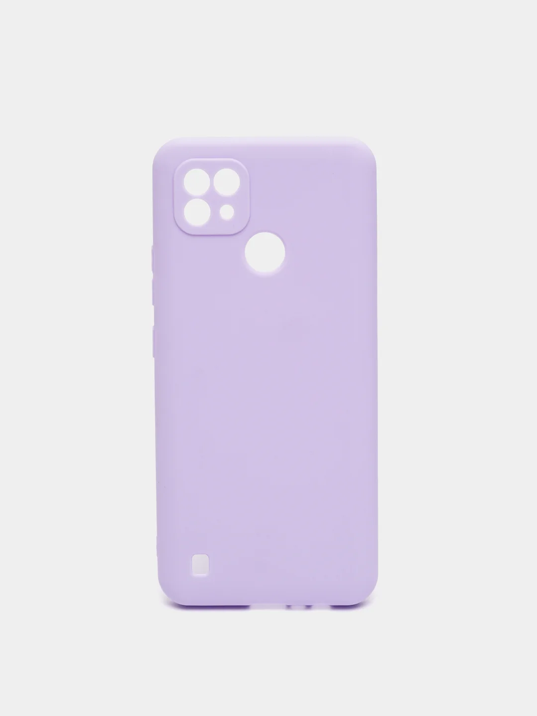 Сиреневый чехол для Realme C21 силиконовый матовый однотонный