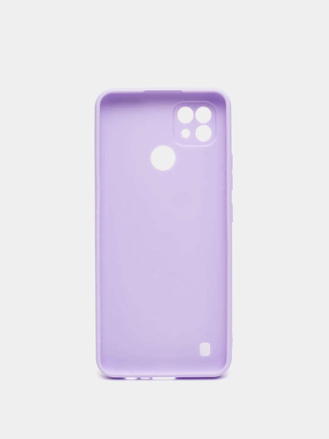 Сиреневый чехол для Realme C21 силиконовый матовый однотонный