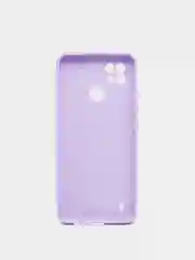 Сиреневый чехол для Realme C21 силиконовый матовый однотонный