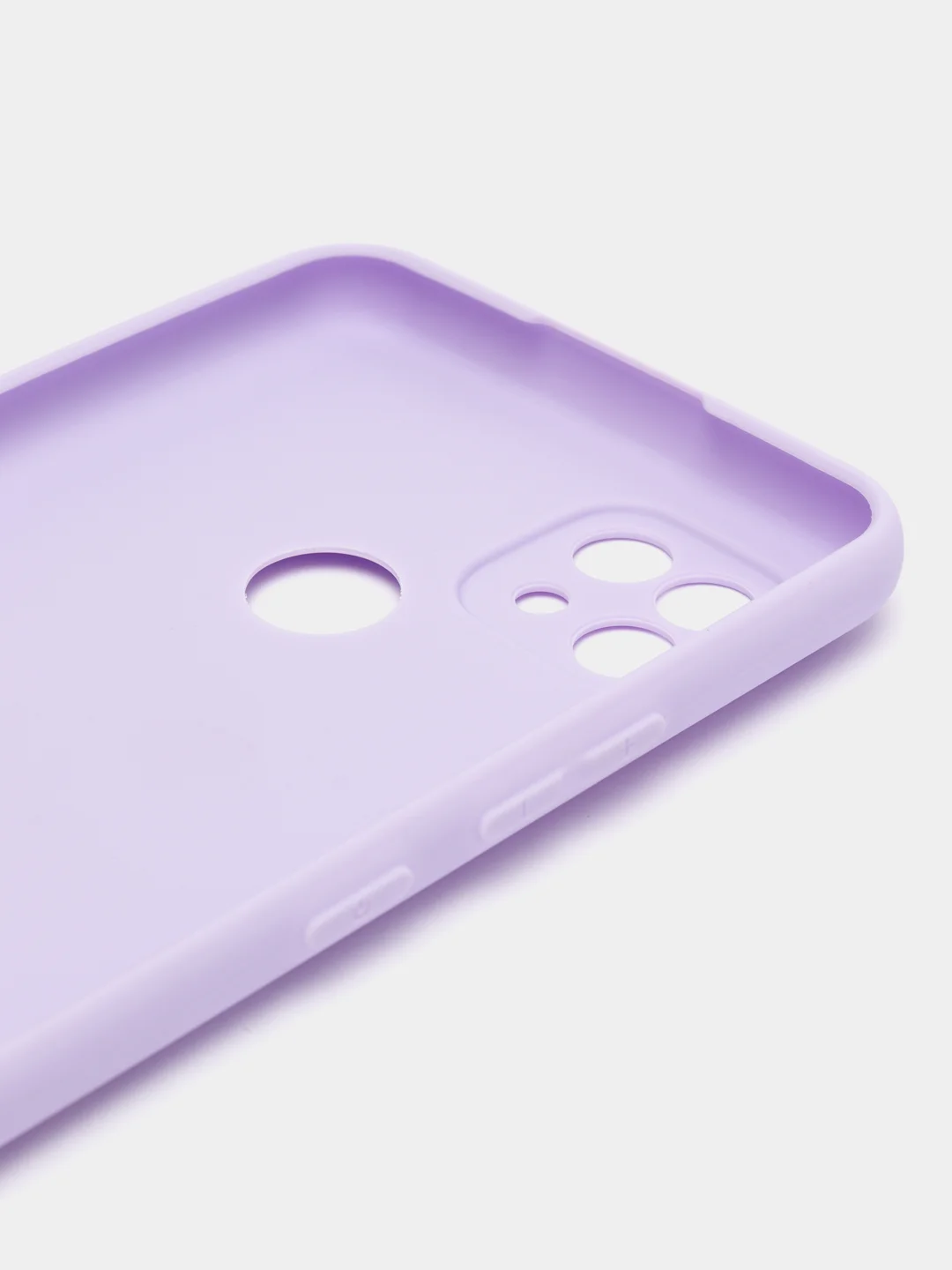 Сиреневый чехол для Realme C21 силиконовый матовый однотонный