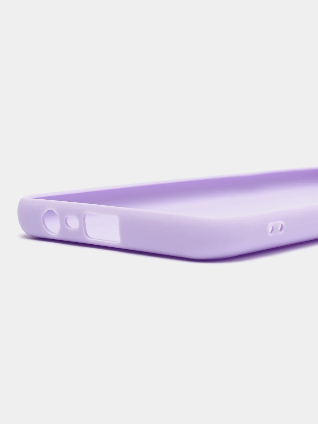 Сиреневый чехол для Realme C21 силиконовый матовый однотонный