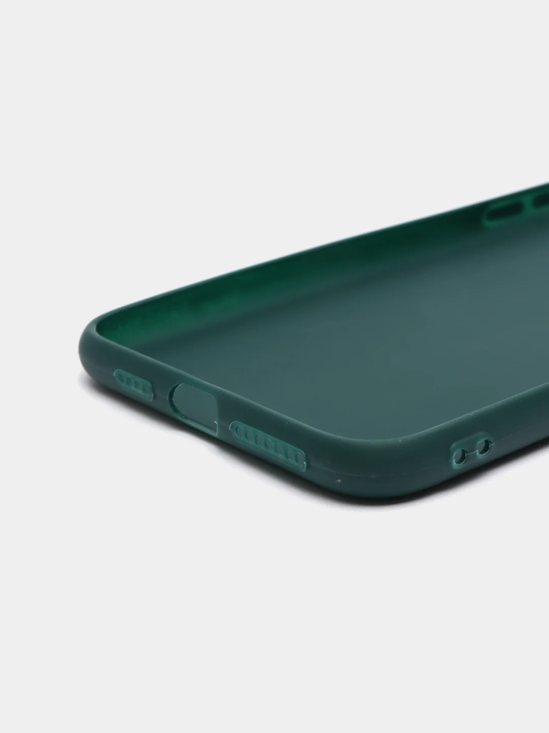 Тёмно-зелёный чехол силиконовый для iPhone 11, 11 Pro, 11 Pro Max, 12 Pro, 12 Pro Max