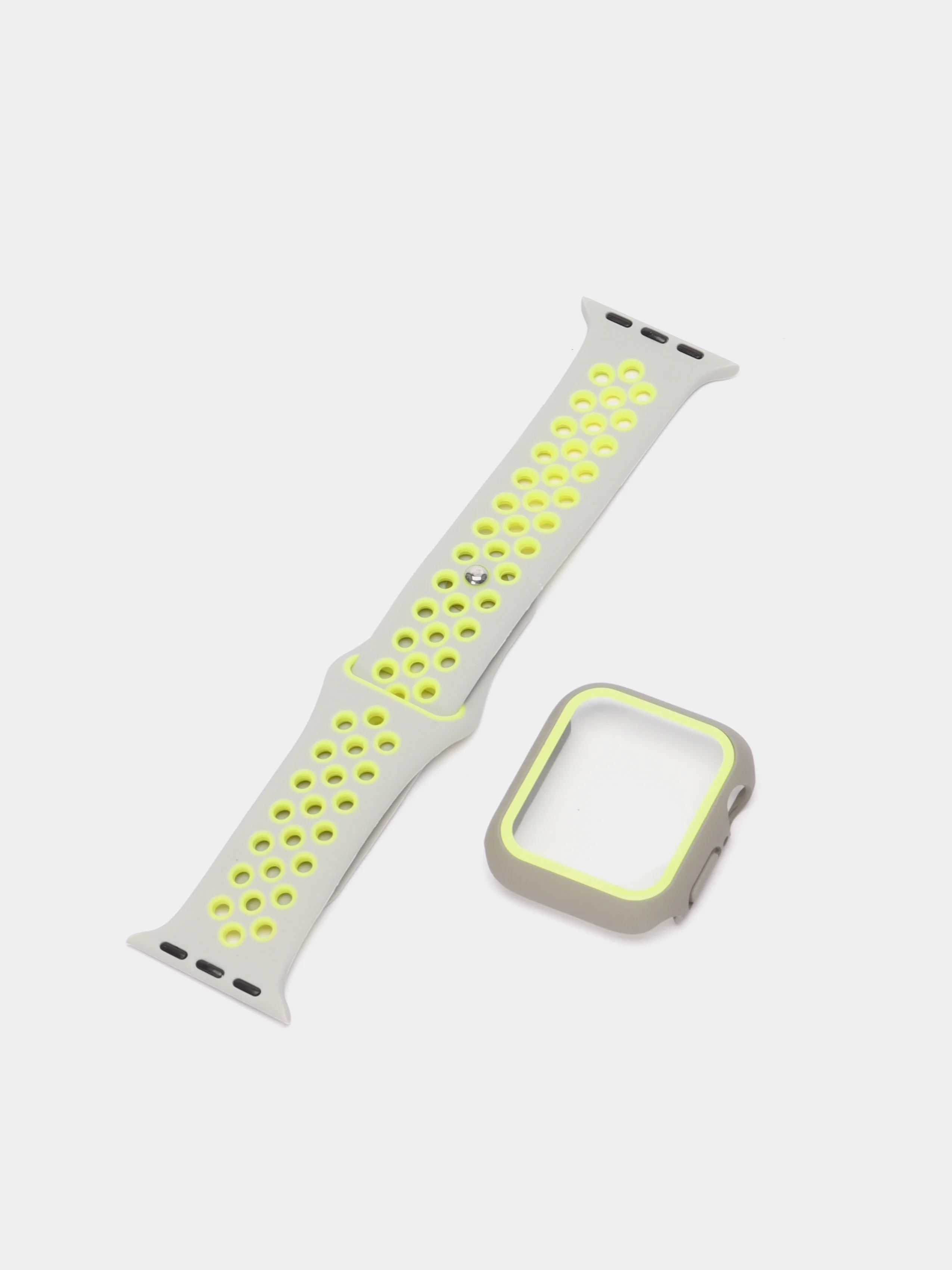 Серый ремешок, бампер и стекло Apple Watch Classic 38 40 42 44 mm Series 1, 2, 3, 4, 5, 6, SE
