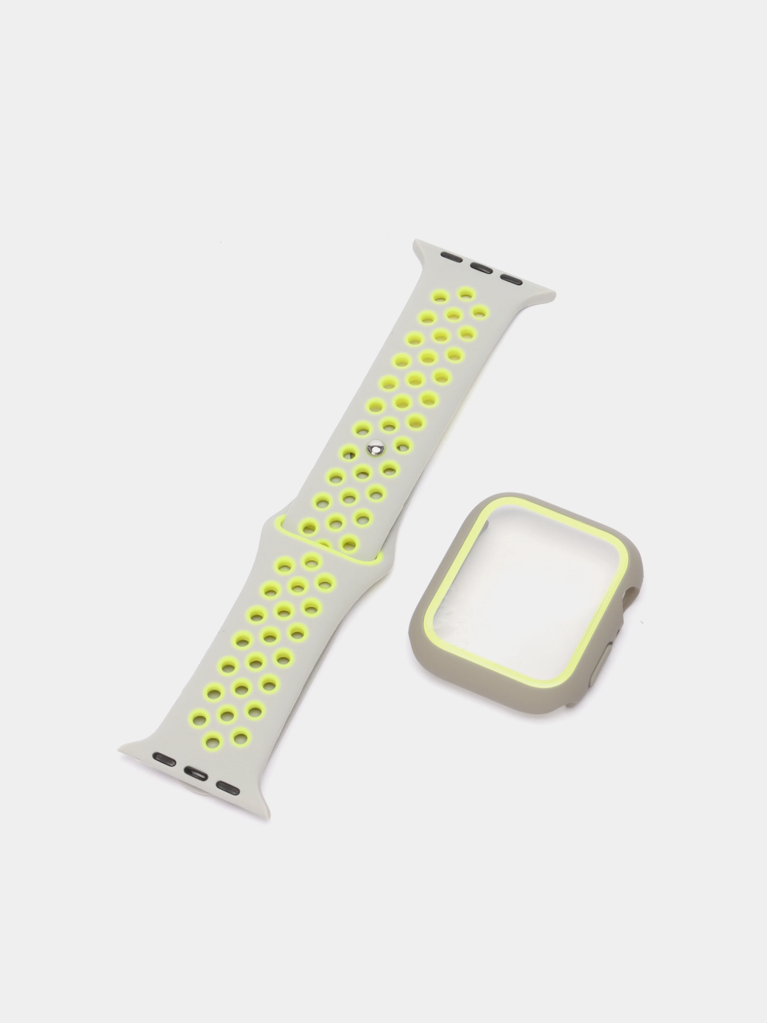 Серый ремешок, бампер и стекло Apple Watch Classic 38 40 42 44 mm Series 1, 2, 3, 4, 5, 6, SE