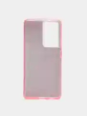 Розовый чехол Samsung Galaxy S21 Ultra, Самсунг Галакси С21 Ультра, блестящий, сияющий