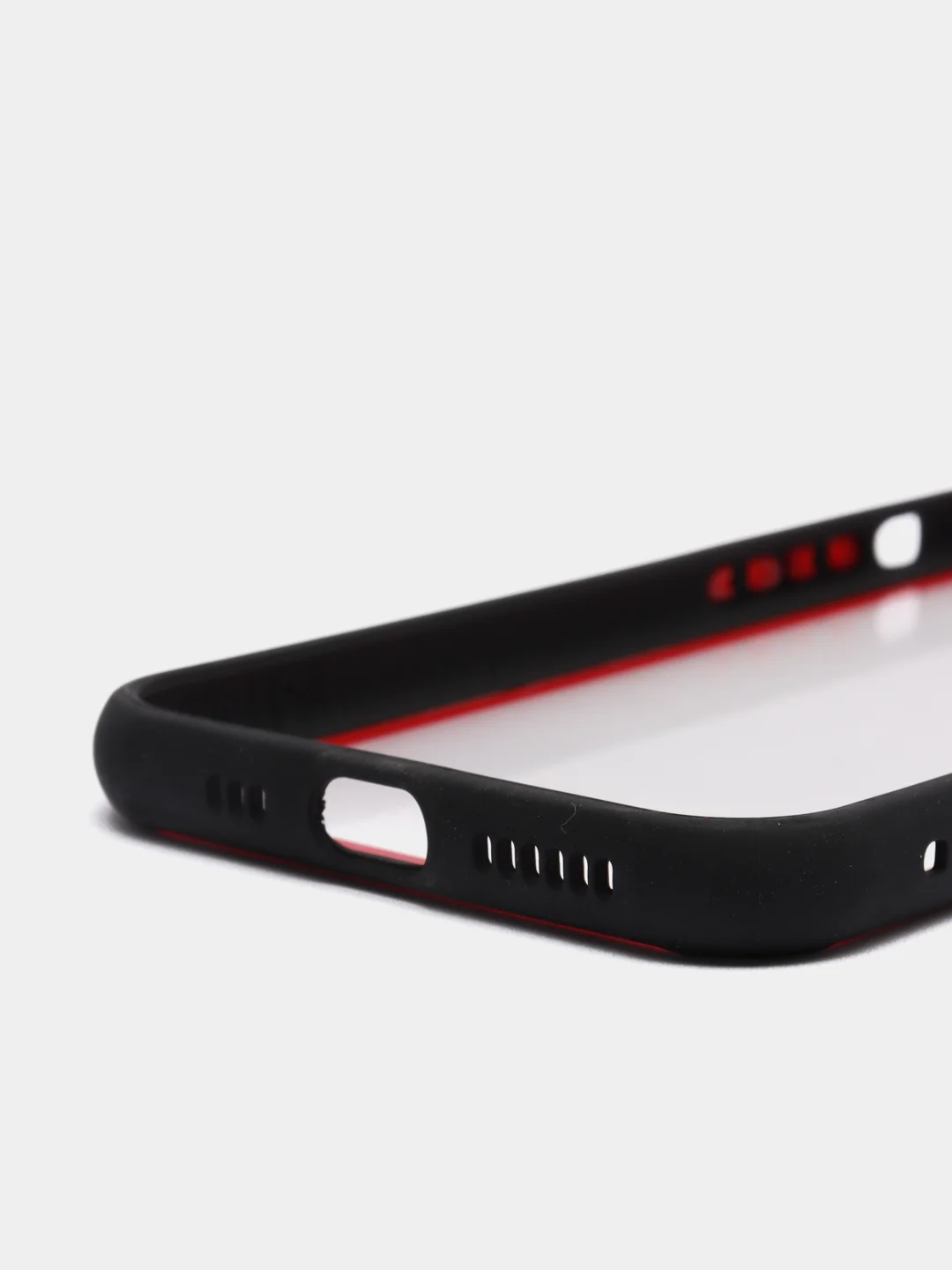 Черный чехол силиконовый на iPhone 11 Pro с прозрачной задней панелью
