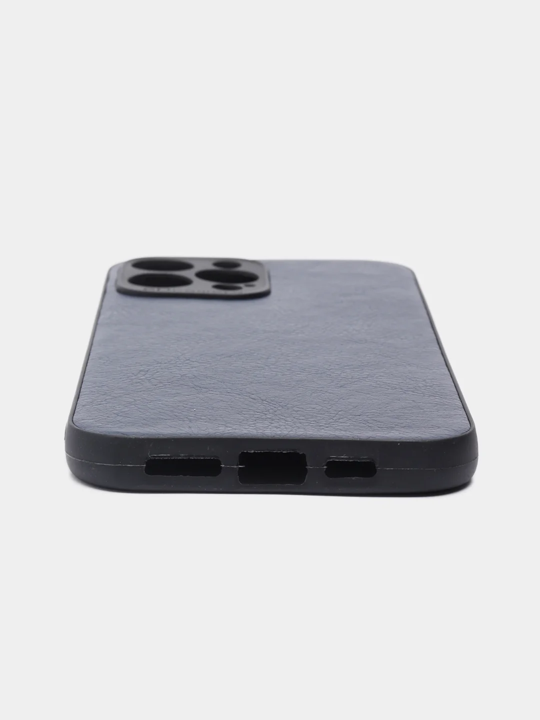 Темно-синий чехол IPhone 13 / 13 Mini / 13Pro / 13ProMax силиконовый, имитация кожи