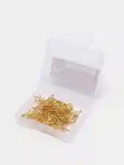 Рыболовный одинарный крючок с колечком ("ушком"), золотистый, 100 штук, 10 размеров