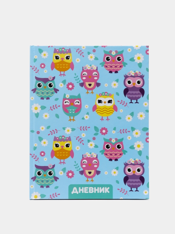 Дневник для 1-4 класса "Совы", твёрдая обложка, глянцевая ламинация, 48 листов