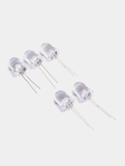 5 штук Светодиод 10мм синий прозрачная линза 40Kd 3.4v 10d