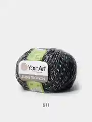 Серый меланж пряжа YarnArt Jeans Tropical 55% Хлопок 45% Акрил 50г 160м  Ярн Арт Джинс Тропикал