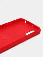 Красный чехол Samsung A01 со вставками под карбон
