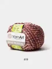 Коралловый меланж пряжа YarnArt Jeans Tropical 55% Хлопок 45% Акрил 50г 160м  Ярн Арт Джинс Тропикал
