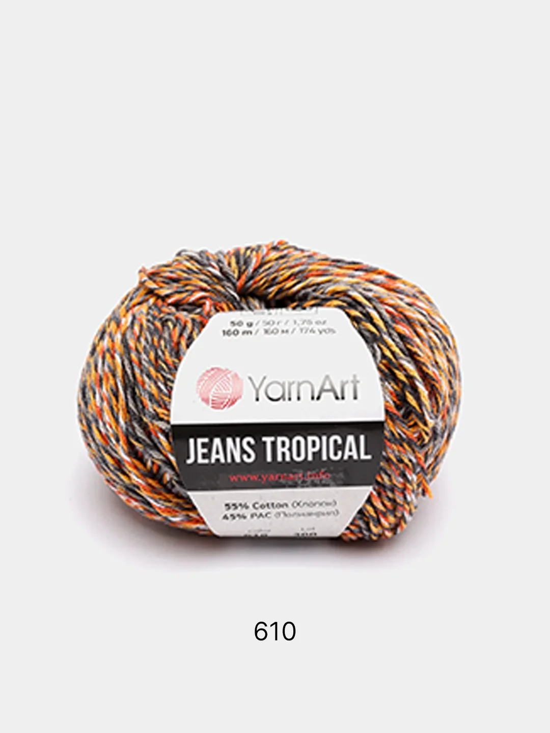 Карамельный пряжа YarnArt Jeans Tropical 55% Хлопок 45% Акрил 50г 160м  Ярн Арт Джинс Тропикал