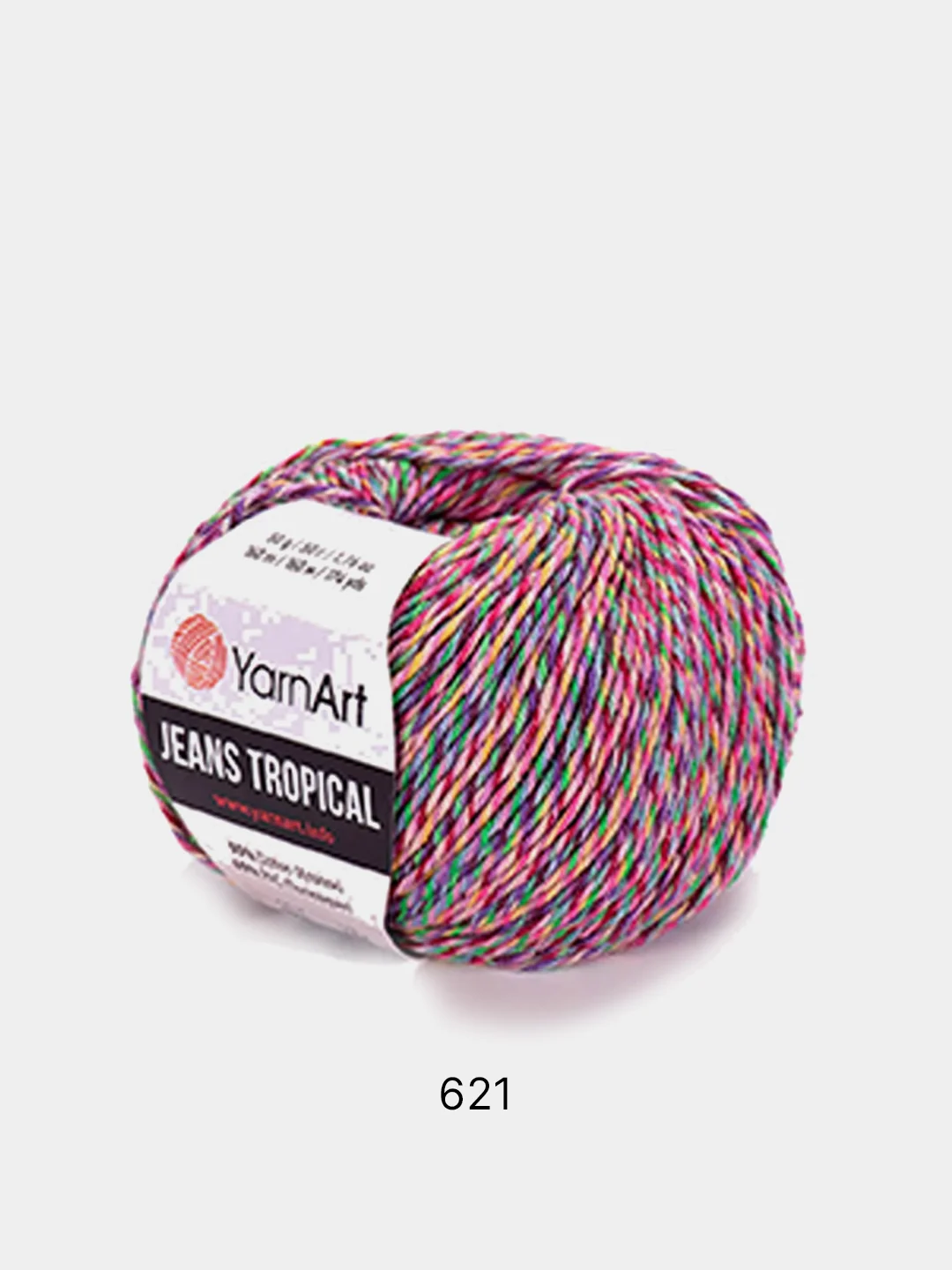 Пурпурный пряжа YarnArt Jeans Tropical 55% Хлопок 45% Акрил 50г 160м  Ярн Арт Джинс Тропикал