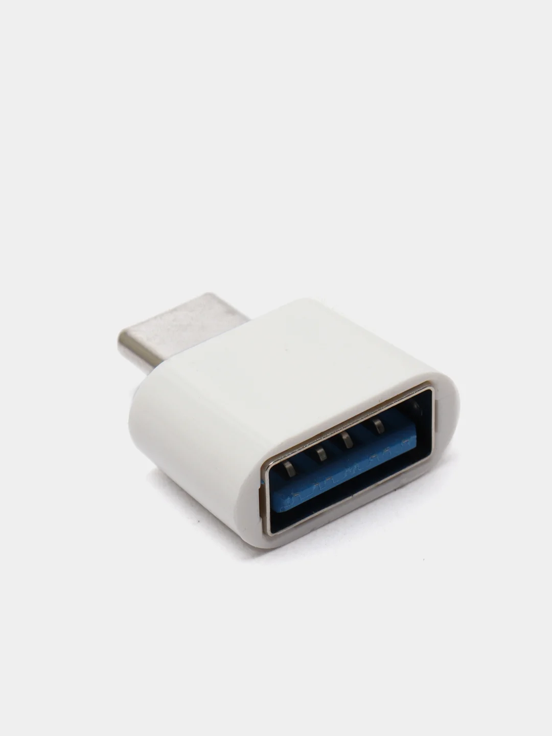 Белый адаптер-переходник с USB на USB type C