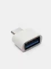 Белый адаптер-переходник с USB на USB type C