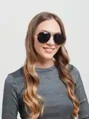 Угольный солнцезащитные очки авиаторы женские
