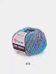 Голубой пряжа YarnArt Jeans Tropical 55% Хлопок 45% Акрил 50г 160м  Ярн Арт Джинс Тропикал