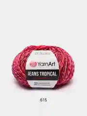 Багровый пряжа YarnArt Jeans Tropical 55% Хлопок 45% Акрил 50г 160м  Ярн Арт Джинс Тропикал