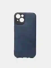 Темно-синий чехол IPhone 13 / 13 Mini / 13Pro / 13ProMax силиконовый, имитация кожи