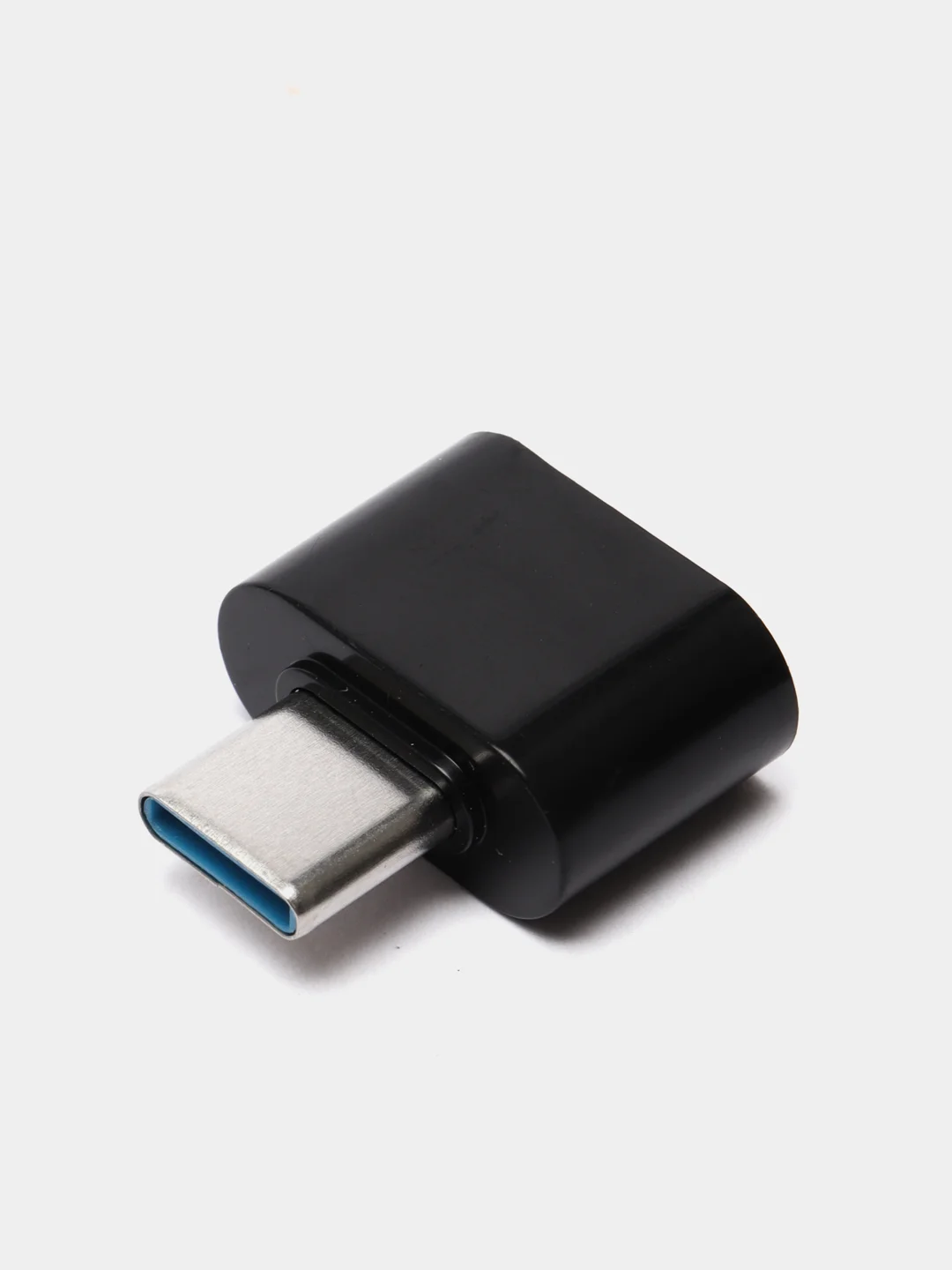 Черный адаптер-переходник с USB на USB type C