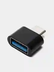 Черный адаптер-переходник с USB на USB type C