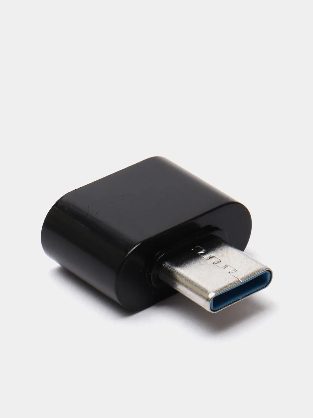 Черный адаптер-переходник с USB на USB type C