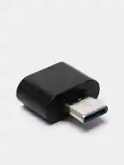 Черный адаптер-переходник с USB на USB type C