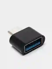Черный адаптер-переходник с USB на USB type C