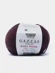 Шоколадный пряжа Gazzal Baby Wool 20%Кашемир 40%Мериносовая шерсть 40%Акрил 50г 175м Газзал беби вул
