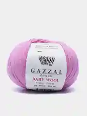 Розовый пряжа Gazzal Baby Wool 20%Кашемир 40%Мериносовая шерсть 40%Акрил 50г 175м Газзал беби вул