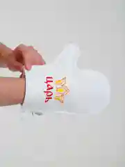 Оранжевый рукавица для бани с вышивкой