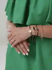 Черный браслет на руку комплект 4 шт