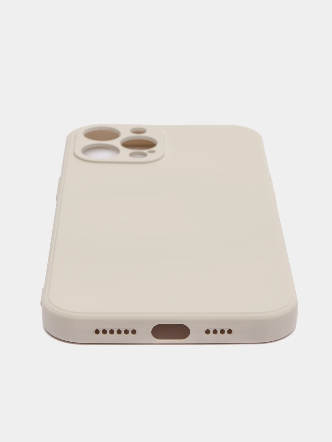 Белый чехол силиконовый с защитой камеры для Apple iPhone 12 Pro Max с бархатной подкладкой