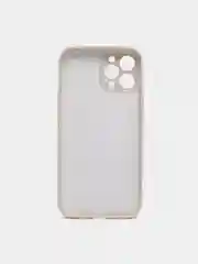 Белый чехол силиконовый с защитой камеры для Apple iPhone 12 Pro Max с бархатной подкладкой