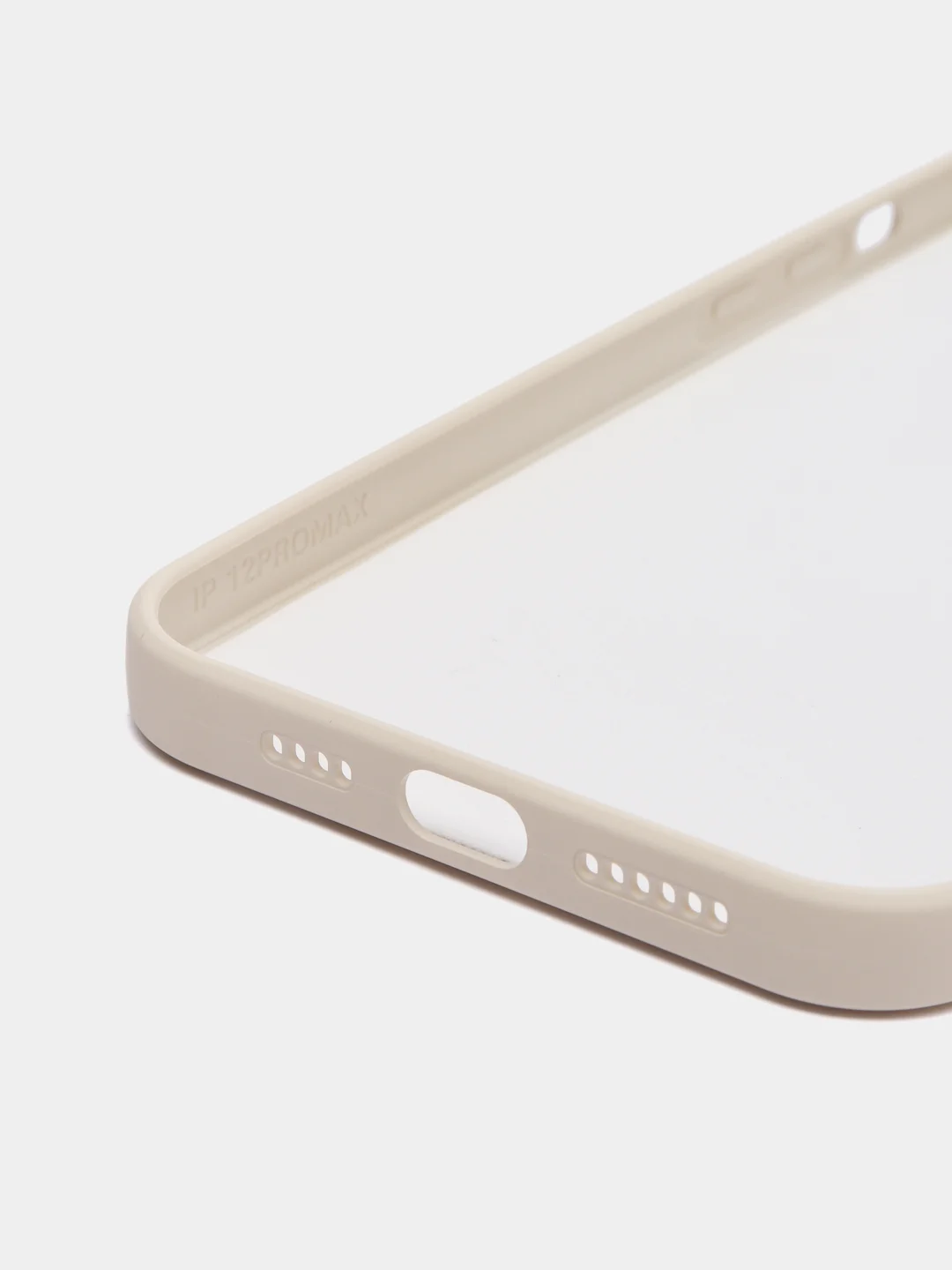 Белый чехол силиконовый с защитой камеры для Apple iPhone 12 Pro Max с бархатной подкладкой