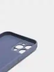 Синий меланж чехол силиконовый с защитой камеры для Apple iPhone 12 Pro Max с бархатной подкладкой