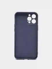 Синий меланж чехол силиконовый с защитой камеры для Apple iPhone 12 Pro Max с бархатной подкладкой