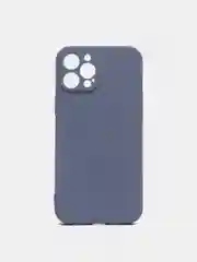 Синий меланж чехол силиконовый с защитой камеры для Apple iPhone 12 Pro Max с бархатной подкладкой