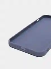 Синий меланж чехол силиконовый с защитой камеры для Apple iPhone 12 Pro Max с бархатной подкладкой