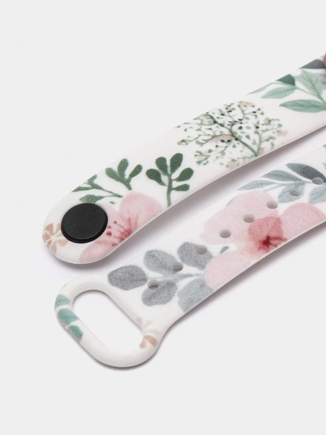 Лайм силиконовый ремешок для Xiaomi mi band 3 / 4 / 5 / 6 / 7 принты с цветами